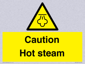 Caution Hot steam